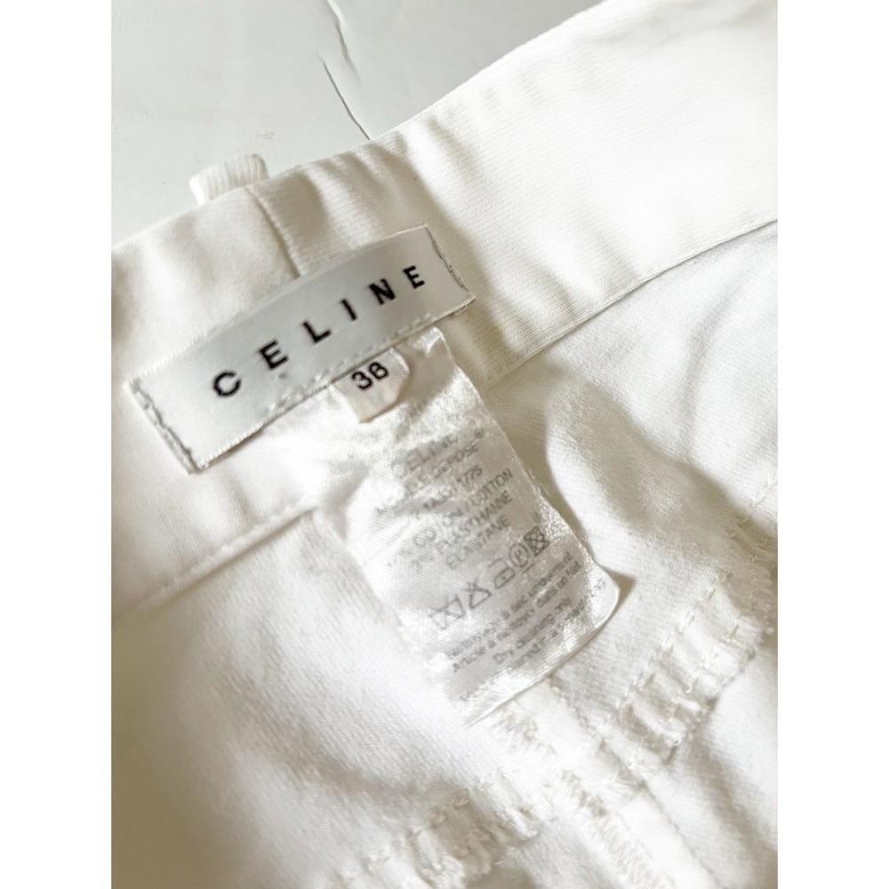 Celine cream color split leg hem cropped pants XS - Picture 10 of 13